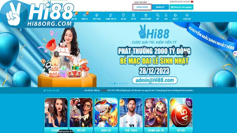 Cách đăng nhập hi88 - Link đăng nhập tài khoản hi88