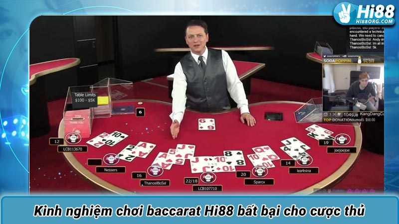 Kinh nghiệm chơi baccarat Hi88 bất bại cho cược thủ